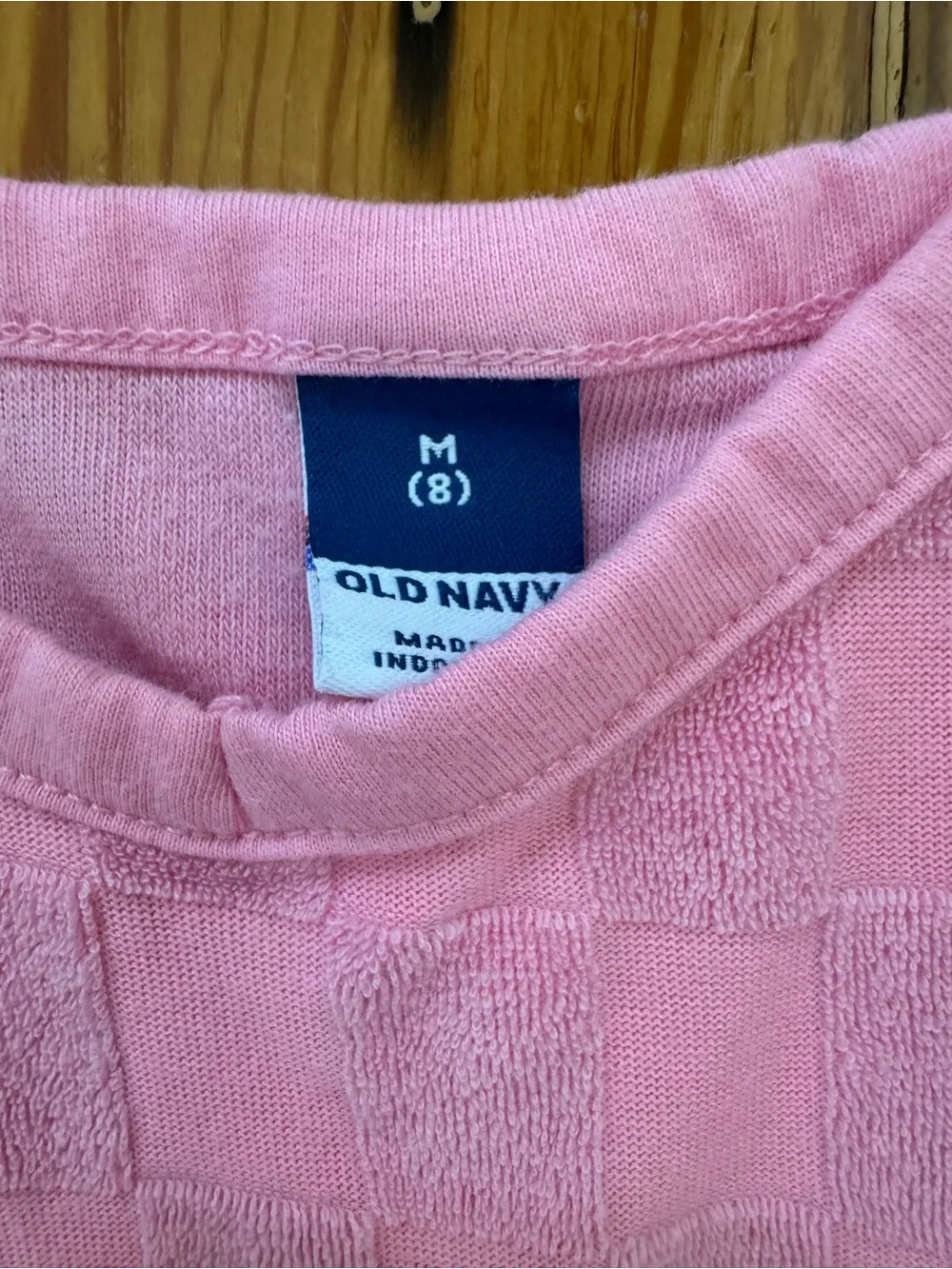 Old Navy Pink Checker Terrycloth Sundress